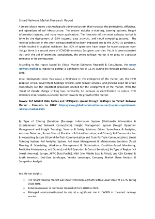 smart railways market research report