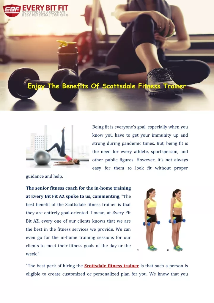 enjoy the benefits of scottsdale fitness trainer