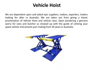 vehicle hoist