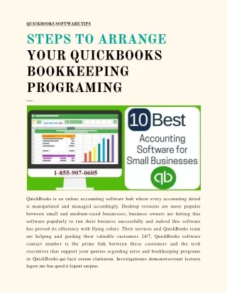 Steps to arrange your QuickBooks bookkeeping programming