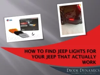 How to find jeep lights for your jeep that actually work