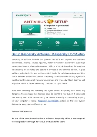 setup kaspersky antivirus kaspersky com setup