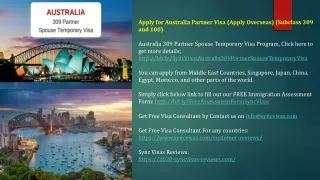 Apply for Australia Partner Visa (Apply Overseas) (Subclass 309 and 100)
