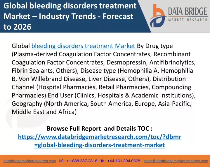 global bleeding disorders treatment market