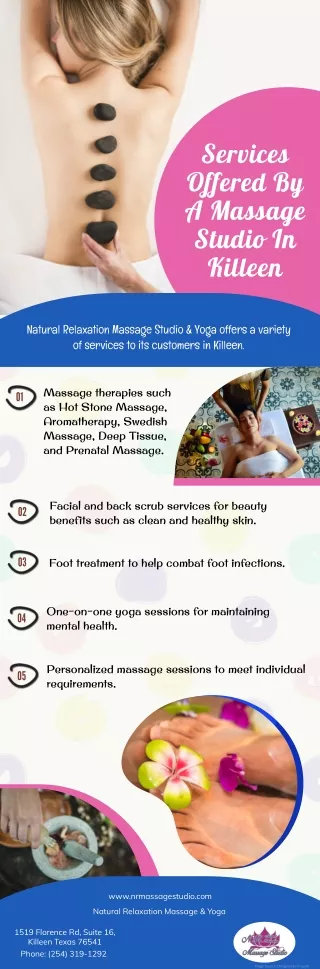 Services Offered By A Massage Studio In Killeen