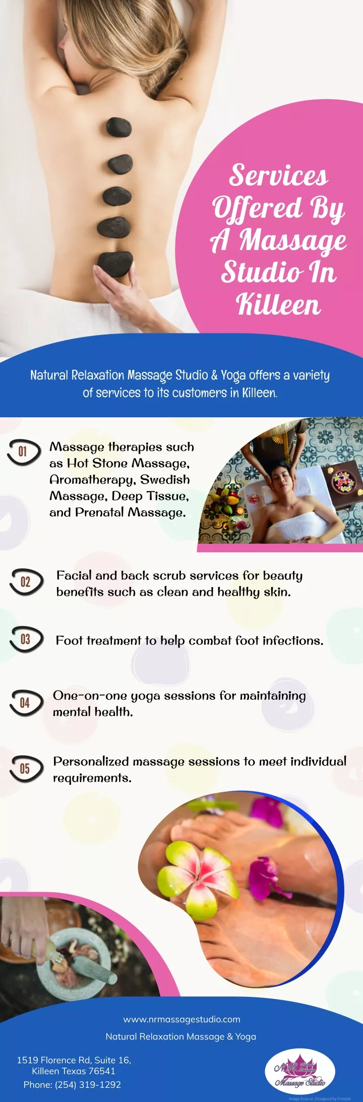 services offered by a massage studio in killeen