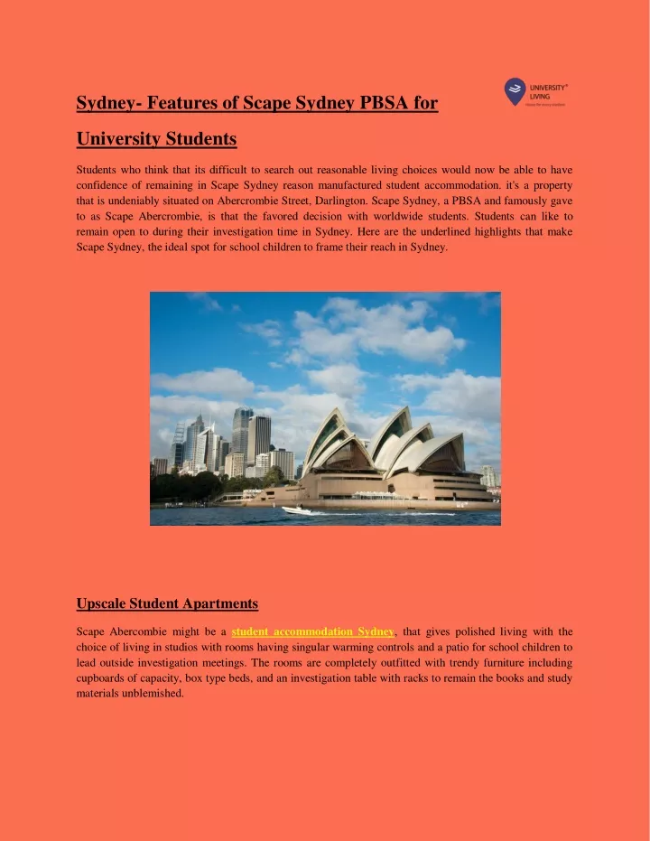 sydney features of scape sydney pbsa for