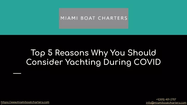top 5 reasons why you should consider yachting