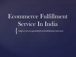 ecommerce fulfillment service in india