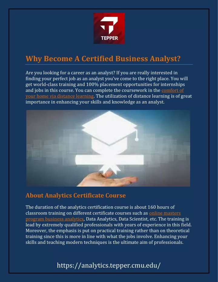 why become a certified business analyst
