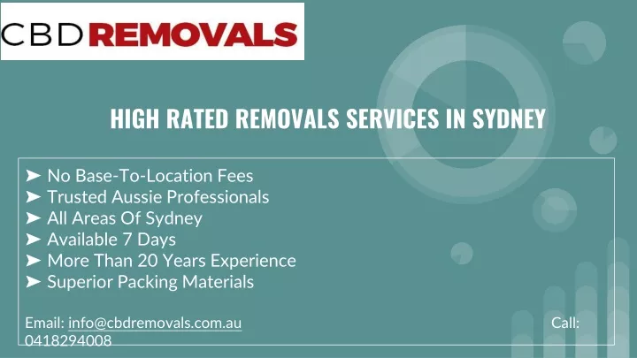 high rated removals services in sydney