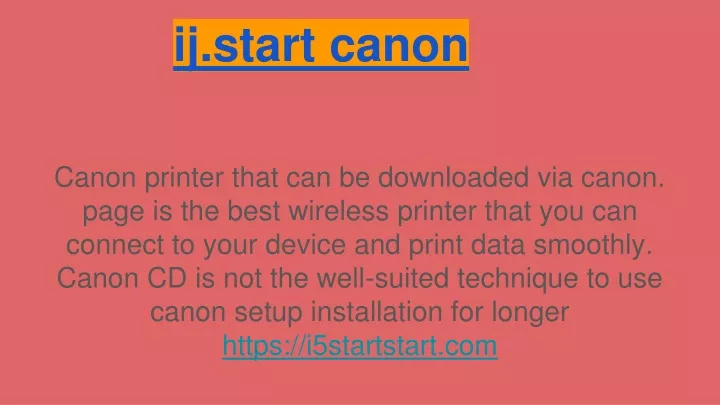 ij start canon