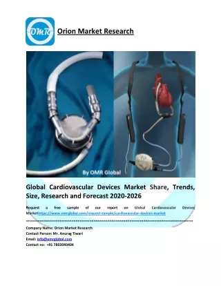 Global Cardiovascular Devices Market Growth, Size, Share, Industry Report and Forecast to 2026