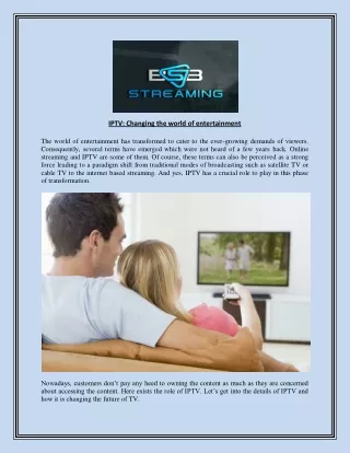 iptv changing the world of entertainment