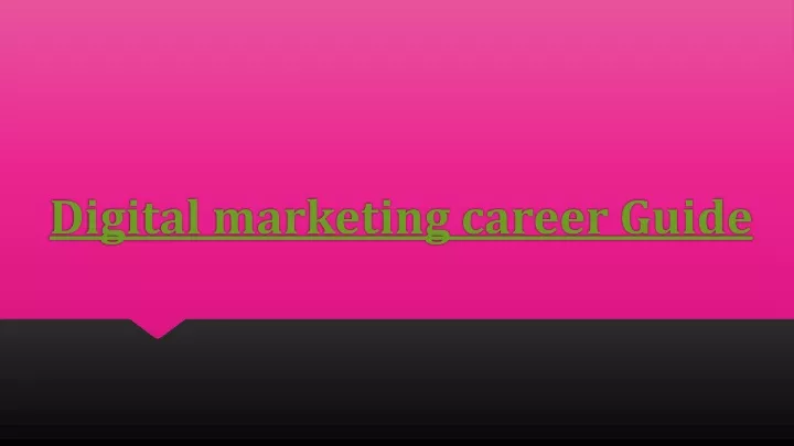 digital marketing career guide