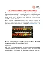 Tips to Choose the Right Data Cabling Company - slide 1