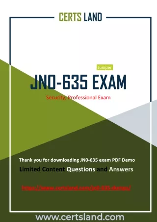 Latest Juniper JN0-635 Exam Dumps