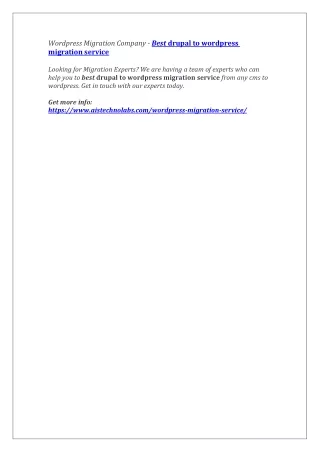 wordpress migration company best drupal