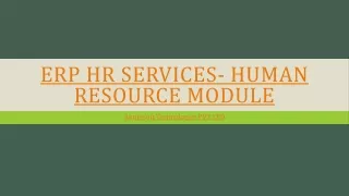 erp hr services human resource module