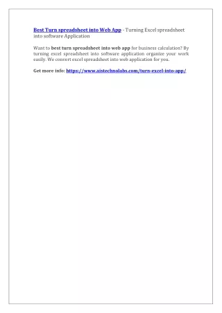 best turn spreadsheet into web app turning excel