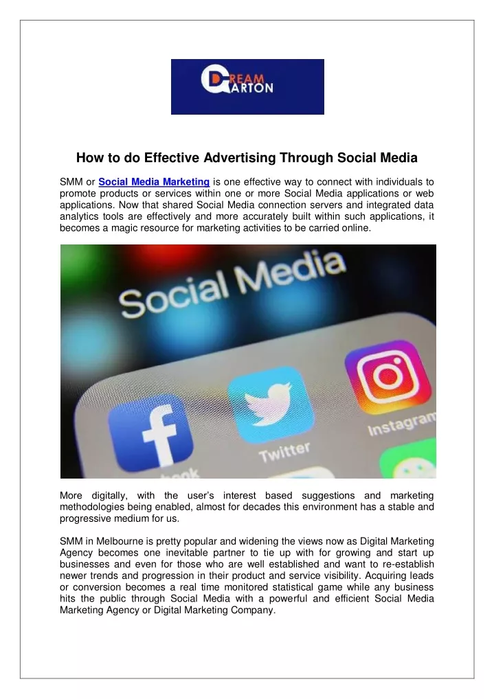 how to do effective advertising through social