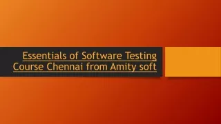 essentials of software testing course chennai from amity soft