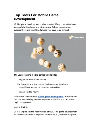 top tools for mobile game development