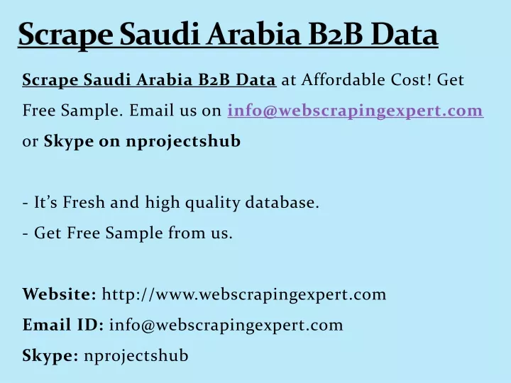 scrape saudi arabia b2b data