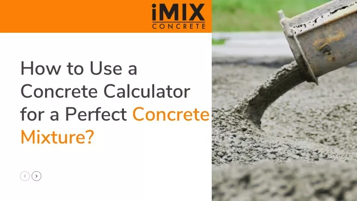 how to use a concrete calculator for a perfect
