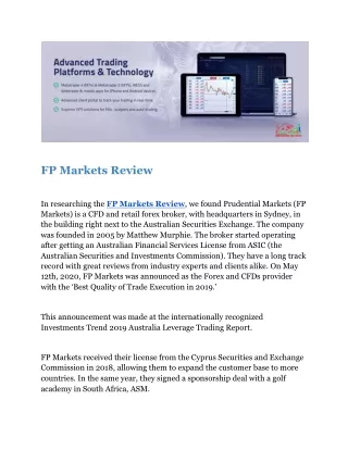 FP Markets Review