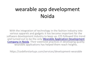 wearable app development noida