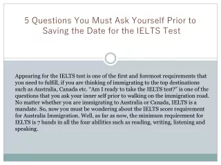 5 questions you must ask yourself prior to saving the date for the ielts test