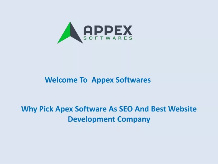 welcome to appex softwares