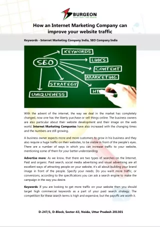 how an internet marketing company can improve