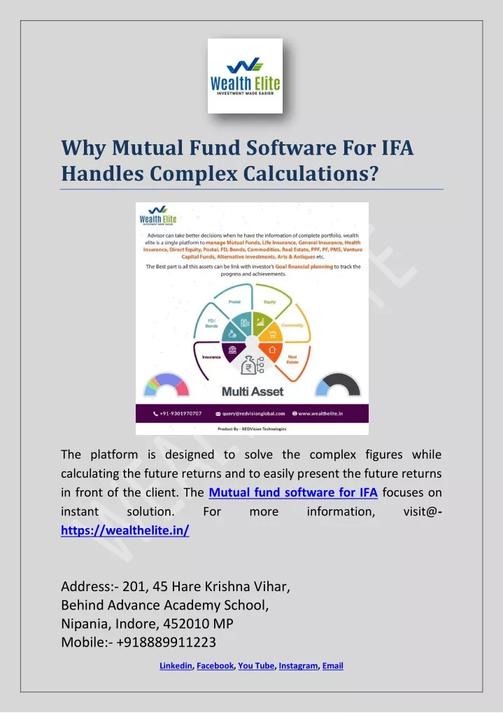 why mutual fund software for ifa handles complex