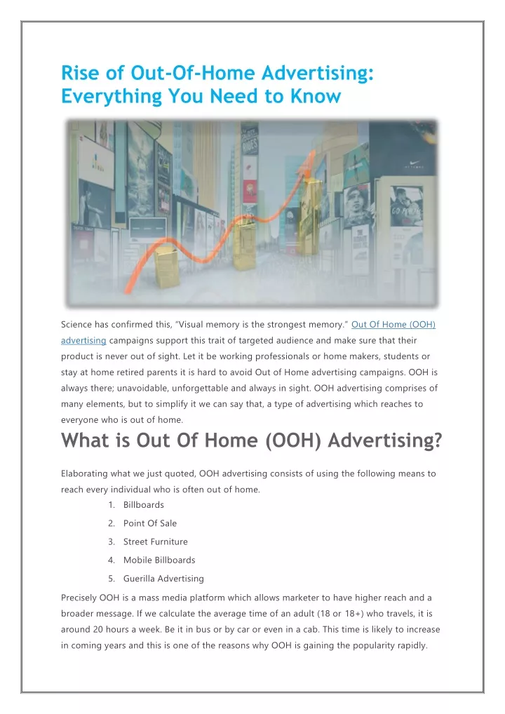 rise of out of home advertising everything