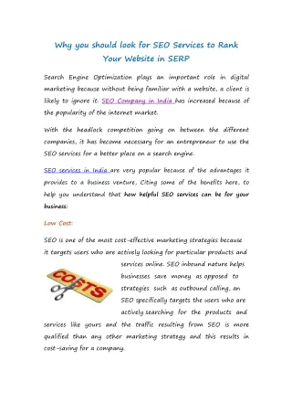why you should look for seo services to rank your