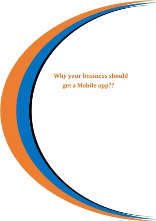 Why your business should get a Mobile app??