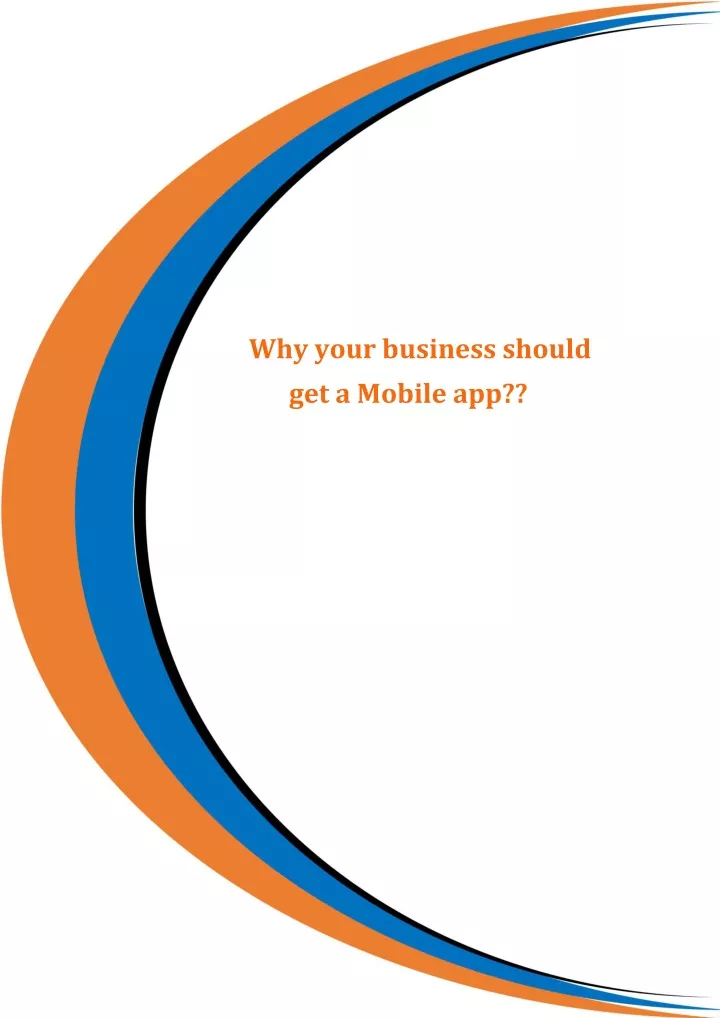 why your business should get a mobile app