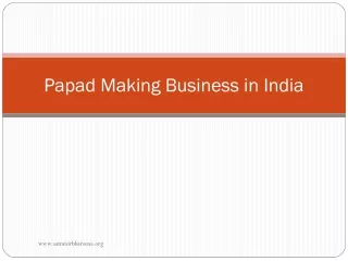 Papad Making Business in India