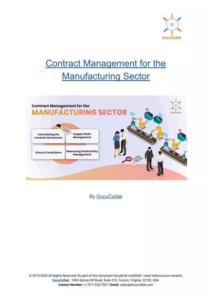 contract management for the manufacturing sector