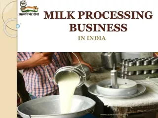 MILK PROCESSING BUSINESS IN INDIA
