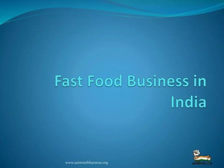 fast food business in india