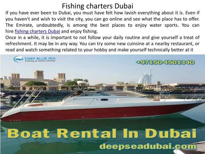 fishing charters dubai
