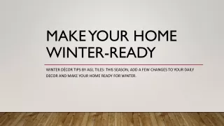 make your home winter ready