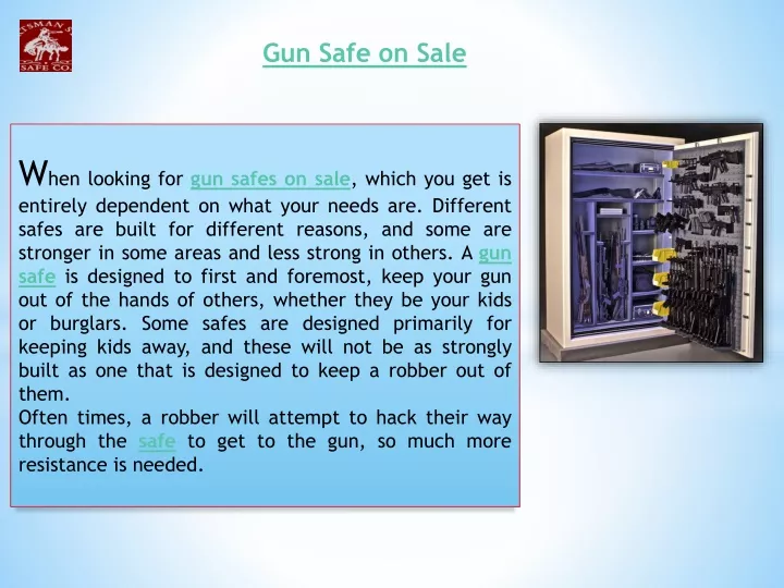 gun safe on sale