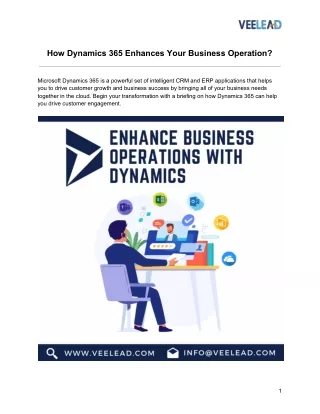How Dynamics 365 Enhances Your Business Operation?