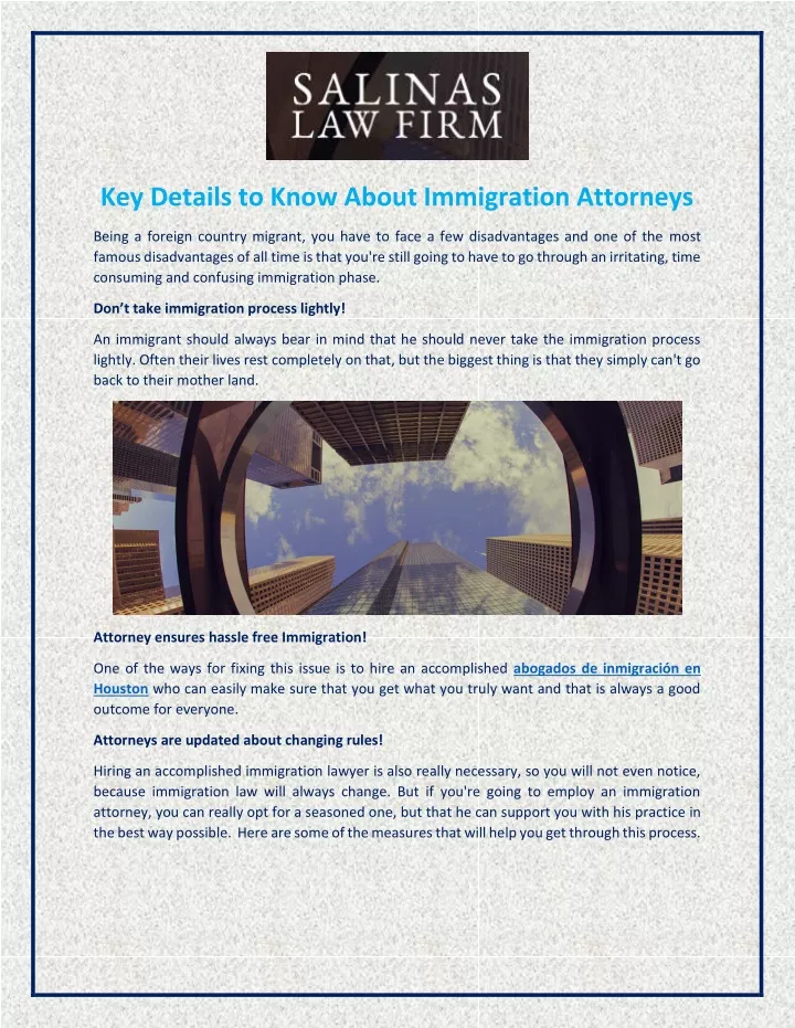 key details to know about immigration attorneys