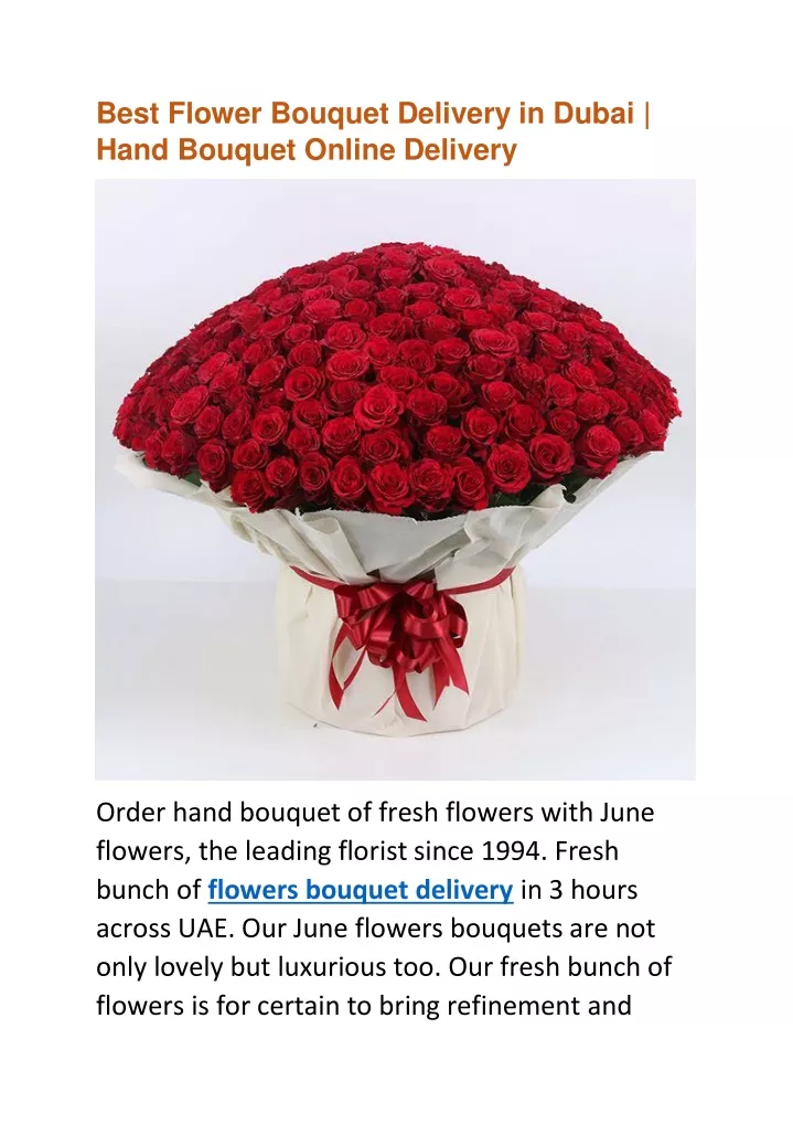 best flower bouquet delivery in dubai hand