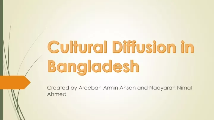 cultural diffusion in bangladesh